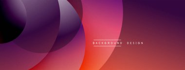 Soyut eğim arkaplanı. Üst üste binen daireler dinamik görsel efekt yaratır. Sıcak renkler kompozisyona hakim, modern estetik sunuyor..