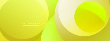 Soyut sarı arkaplan. Üst üste binen daireler dinamik ve modern görsel efektler yaratır. Yumuşak eğimler derinlik ve doku sağlar. Basit tasarım.