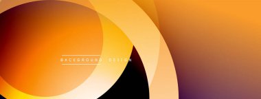 Soyut gradyanlar örtüşüyor, sıcak renk şeması oluşturuyor. Turuncu, sarı, mor renkler düzgün bir şekilde harmanlanır. Minimalist tasarım metin ögeleri içerir.