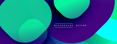 Soyut sıvı şekilleri örtüşür, canlı gradyanlar yaratır. Mor, turkuaz, yeşil renkler tasarımda baskın. Mevcut en küçük metin.