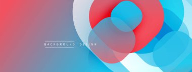 Soyut renkli şekiller dinamik görsel efektler yaratır. Gradyan renkleri pürüzsüz, modern tasarım ögesine karışıyor.