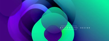 Soyut sıvı şekilleri harmanlanarak canlı mor, mavi ve yeşil renkler yaratır. Arkaplan ve sunumlar için modern tasarım ögesi.