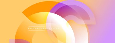 Soyut arkaplan özellikleri üst üste biniyor. Renkler sarı, turuncu ve mordan dönüşüyor. Dijital projeler için modern tasarım ögesi.