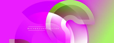 Soyut, enerjik, değişken arkaplan. Üst üste binen şekiller dinamik görsel efekt yaratır. Modern tasarım ögeleri pürüzsüz geçişler sunar.