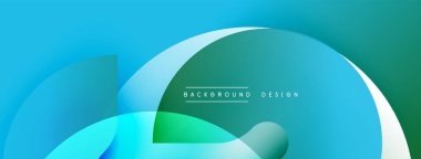 Soyut sıvı şekilleri örtüşür, parlak mavi, yeşil gradyanlar yaratır. Modern tasarım teknoloji, yenilik ve enerji öneriyor. Arkaplanda metin arkaplan tasarımı.