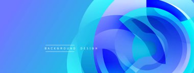 Soyut mavi tasarım, üst üste binen daireler, gradyanlar. Modern, dinamik kompozisyon arka planlar ve sunumlar için uygun. Pürüzsüz geçişler görsel ilgi yaratır.