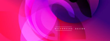 Soyut sıvı şekiller, canlı mor renkler, mor renkler. Modern tasarım, dinamik kompozisyon, değişim etkisi. Projeler için arkaplan ögesi.