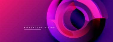 Soyut tasarım canlı pembe, mor renkler içerir. Eşmerkezli daireler dinamik görsel efekt yaratır. Dijital projeler için modern arkaplan.