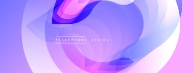 Soyut sıvı şekiller, mor renkler, yumuşak eğimler. Arka planlar ve sunumlar için modern tasarım öğesi. Minimalist estetik.