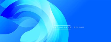 Soyut mavi katmanlar akıcı dinamik arkaplan oluşturur. Modern tasarım hareketi, enerjiyi, entelektüeli çağrıştırıyor. Yumuşak gradyanlar görsel cazibe sunar.