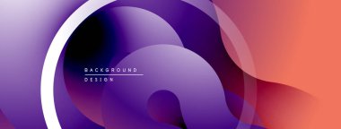 Soyut sıvı şekiller, canlı renklerin karışımı. Modern tasarım, pürüzsüz eğimler dinamik kompozisyon yaratır. Arkaplan ögesi.