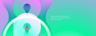 Soyut eğimler akışkan şekiller yaratır. Yumuşak renkler karışır, dinamik görsel kompozisyon oluşturur. Modern tasarım ögesi.