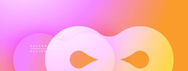 Soyut eğim arkaplanı. Yumuşak şekiller örtüşür ve canlı bir görsel etki yaratır. Projeler için modern tasarım ögesi.