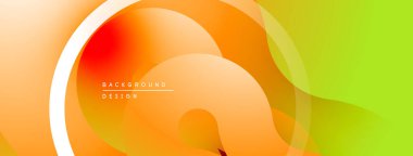 Soyut sıvı şekiller, canlı turuncu, sarı renkler. Modern tasarım, pürüzsüz eğimler dinamik kompozisyon yaratır. Arkaplan ögesi.