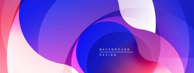 Soyut akışkan şekiller harmanlanarak, canlı bir arkaplan oluşturur. Renkler pembeden, mordan, maviden, beyazdan değişir. Modern tasarım ögesi.