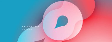 Soyut sıvı şekilleri, değişken renkler. Pembeye mavi geçiş. Minimalist tasarım, modern estetik. Yumuşak eğriler dinamik bileşim oluşturur.