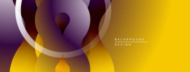 Soyut çiçek tasarımı. Gradyan tonlar, mor, altın rengi modern görüntü yaratır. Minimalist kompozisyon, pürüzsüz geçiş.