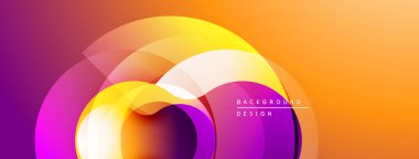 Soyut, enerjik daireler çakışıyor ve dinamik bir değişim etkisi yaratıyor. Sıcak renkler kompozisyona hakim, enerji ve hareket öneriyor..