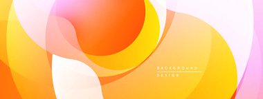 Soyut akışkan şekiller, sıcak renkler karışımı. Turuncu, sarı, şeftali tonları yumuşak eğimli arkaplan oluşturur. Minimalist tasarım, modern estetik.