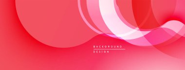 Soyut pembe arka plan. Üst üste binen katmanlar dinamik, akışkan şekiller yaratır. Dijital projeler için modern tasarım.