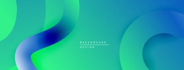 Soyut sıvı şekiller, canlı turkuaz, yeşil renkler. Modern arka plan tasarımı, pürüzsüz gradyanlar, akış biçimleri. Minimalist estetik.