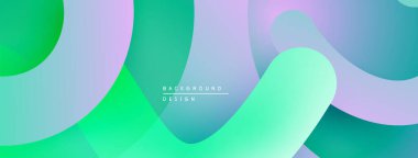 Soyut sıvı şekiller, canlı renklerin karışımı. Modern tasarım, pürüzsüz gradyanlar dinamik görsel efekt yaratır. Pastel tonları kompozisyona hakim.
