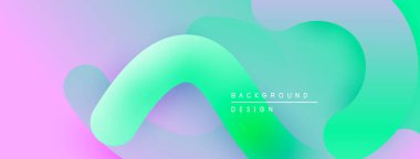 Soyut sıvı şekilleri canlı pembeler, morlar, yeşillikler harmanlıyor. Gradyan renkler pürüzsüz geçişler yaratır, modern tasarım ögesi.
