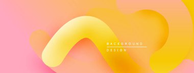 Soyut akışkan şekiller, sıcak renkler karışımı. Gradyan arka plan modern görsel efekt yaratır. Yumuşak kıvrımlar, dinamik bileşim.