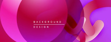 Soyut sıvı şekiller, canlı mor renkler, mor renkler. Modern tasarım, pürüzsüz eğimler dinamik kompozisyon yaratır. Arkaplan ögesi.