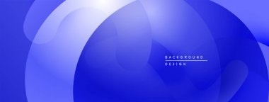 Soyut mavi arkaplan. Üst üste binen şekiller dinamik görsel efekt yaratır. Sancaklar ve web siteleri için modern tasarım uygun.