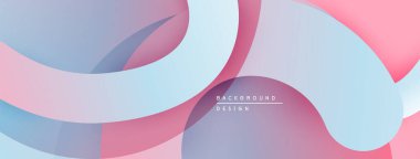 Soyut arkaplan özellikleri üst üste binen yuvarlak şekiller. Yumuşak pembeler, maviler, morlar hafif bir değişim etkisi yaratır. Minimalist tasarım.