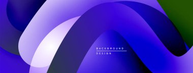 Soyut akışkan şekiller, mor renkler tasarımda baskın. Gradyan geçişler dinamik görsel efekt yaratır. Modern arkaplan dokusu.