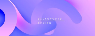 Soyut sıvı şekiller, mor renkler, eğim arkaplanı. Dijital projeler ve sunumlar için modern tasarım ögesi.