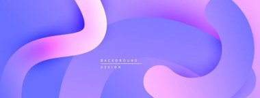 Soyut arkaplan mor, pembe şekillerde akıyor. Yumuşak eğimler derinlik yaratır, modern estetik. Minimalist tasarım.