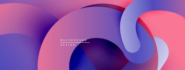 Soyut sıvı şekilleri, canlı gradyanlar. Mor, pembe, mavi renkler kusursuz bir şekilde harmanlanır. Arka planlar için modern tasarım ögesi.