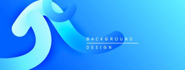 Soyut mavi arkaplan, akan şekiller, gradyanlar. Modern tasarım elementleri dinamik görsel deneyimler yaratır. Basit metin arkaplan tasarımı okur.