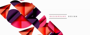 Soyut geometrik şekiller, canlı renkler, dinamik bileşim. Arkaplan, sunum ve markalaşma için modern tasarım ögesi.