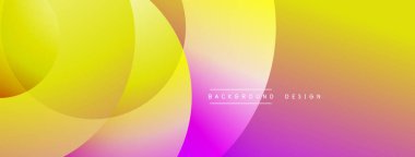 Soyut renkli arkaplan. Üst üste binen daireler canlı bir değişim etkisi yaratır. Sarı, turuncu, pembe renkler kompozisyona hakim. Modern tasarım ögesi.