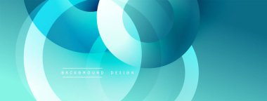 Soyut mavi daireler modern arkaplan oluşturarak örtüşüyor. Dereceli gölgeler derinlik, pürüzsüz geçişler sağlar. Minimalist tasarım sakin ve davetkar hissettiriyor..
