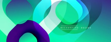 Soyut sıvı şekilleri örtüşür, canlı deniz mavisi ve mor renkler yaratır. Modern tasarım hareketi, enerjiyi, dijital sanat estetiğini öneriyor.