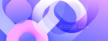 Soyut sıvı şekiller, canlı mor renkler, modern tasarım. Gradyan katmanlar dinamik görsel doku yaratır. Minimalist estetik.