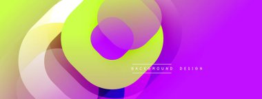 Soyut renkli katmanlar dinamik görsel efekt yaratır. Gradyan gölgeler harmanlanarak modern arkaplan tasarımı oluşturur. Pürüzsüz şekiller örtüşür.