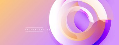 Soyut gradyan katmanlar dinamik dairesel tasarım yaratır. Yumuşak renkler harmanlanarak modern arkaplan dokusu oluşturur. Minimalist estetik.