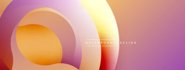 Soyut eğim çemberleri çakışıyor, yumuşak renk geçişleri yaratıyor. Modern tasarım dinamik, sıcak ve davetkar hissettiriyor. Arkaplan yenilik ve teknoloji öneriyor.