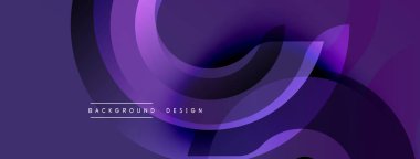 Soyut mor dalgalar dinamik zemin oluşturur. Pürüzsüz eğimler, akış şekilleri hareketi, modern tasarım estetiğini akla getiriyor..