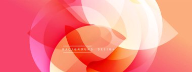 Soyut çiçek tasarımı. Üst üste binen katmanlar sıcak renk değişimi yaratır. Metin arka plan tasarımı okur. Modern, dinamik kompozisyon.