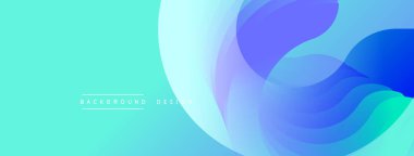 Soyut sıvı şekilleri örtüşen turkuaz arka plan. Modern tasarım elementleri dinamik görsel doku oluşturur. Minimalist tarz, temiz estetik..