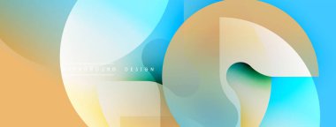 Soyut sıvı şekilleri örtüşür ve yumuşak renk değişimleri yaratır. Arkaplanda hafif metin ve tasarım elemanları var.