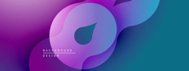 Soyut eğimli dalgalar, mordan maviye. Modern tasarım elementleri, pürüzsüz şekiller, dinamik bileşimler. Projeler için arkaplan dokusu.