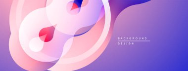 Soyut akışkan şekiller, pembeler, morlar modern arka plan yaratır. Yumuşak eğim, dinamik bileşim, görsel uyum mevcut..